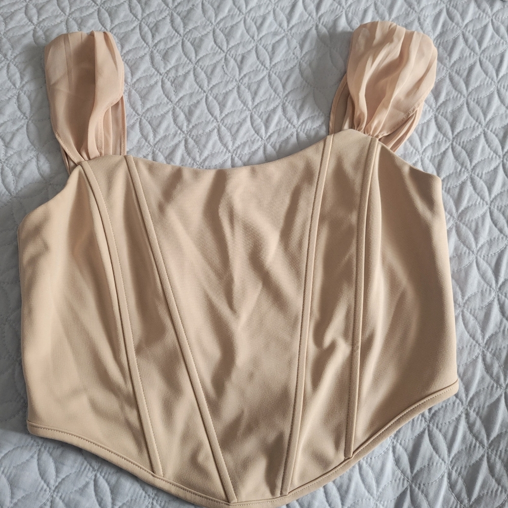 Elegant Beige Women's Top